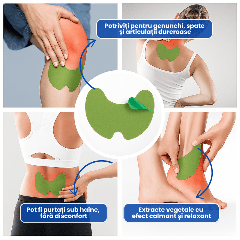 Set de 50 Plasturi pentru Reducerea Durerilor