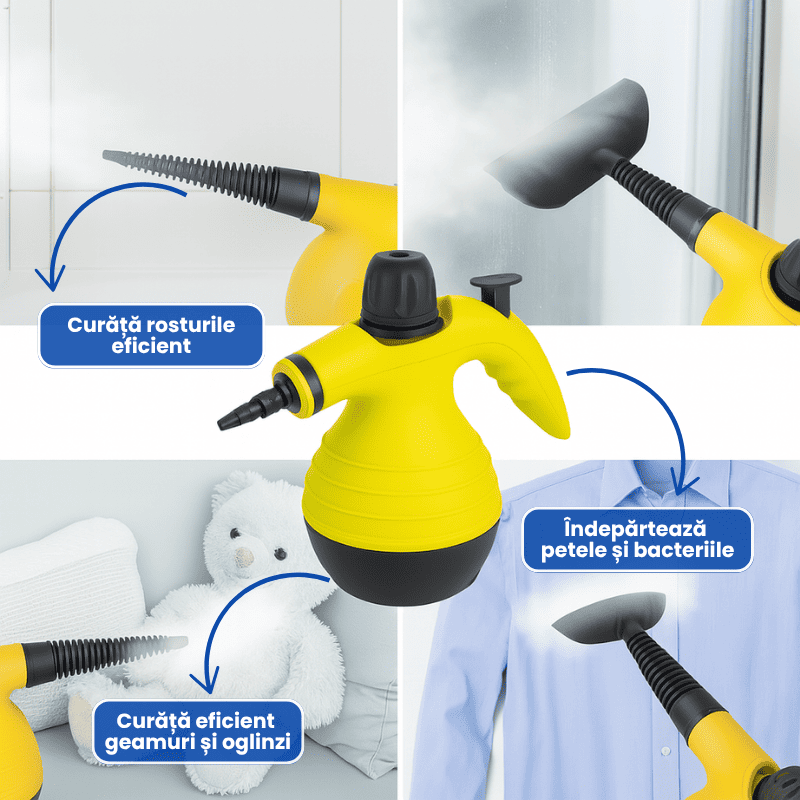 Aparat de curatat cu aburi Steam Cleaner + Accesorii
