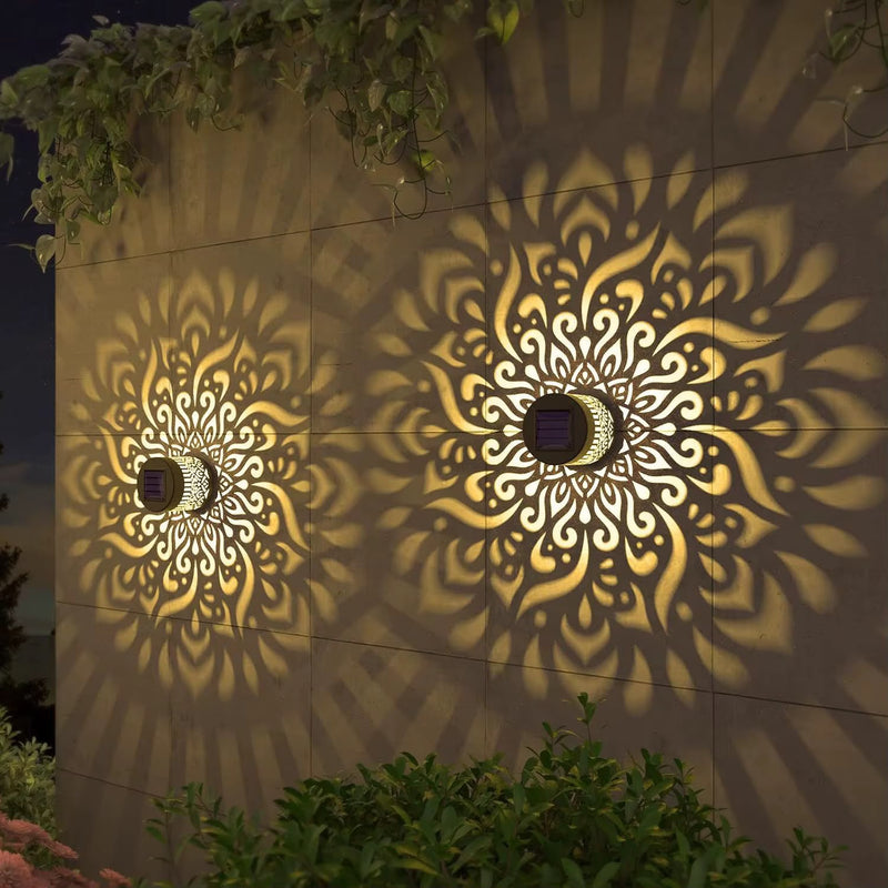 Lampă Solară Decorativă de Exterior Mandala, Lumină Alb Cald