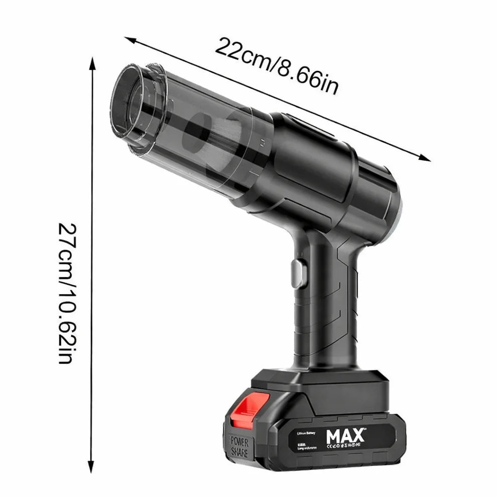 Aspirator Auto OKBOONS™ 6 in 1 Fara Fir, pentru Casa, Masina, Calculator, Birou, Putere 150W, Eficienta Mare, Functii de Aspirare, Suflare, Vidare, Filtru HEPA, Perie Detailing