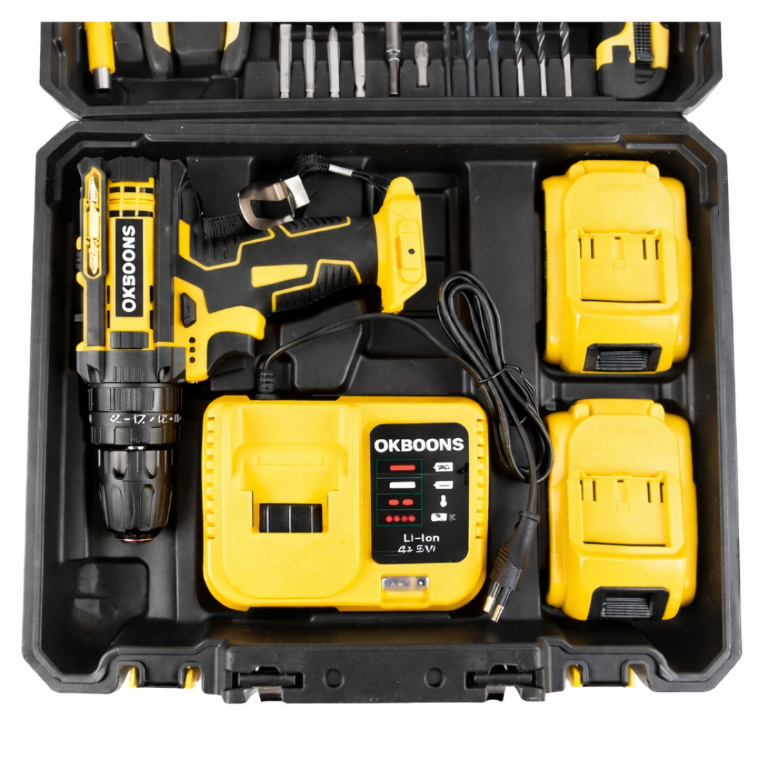 Trusa Bormasina OKBOONS™, 2 acumulatori, 36V, 30 accesorii