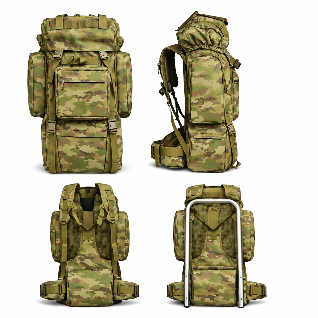 Rucsac Drumetie XXL, 80L, 75x35x30CM, Impermeabil, CAMUFLAJ