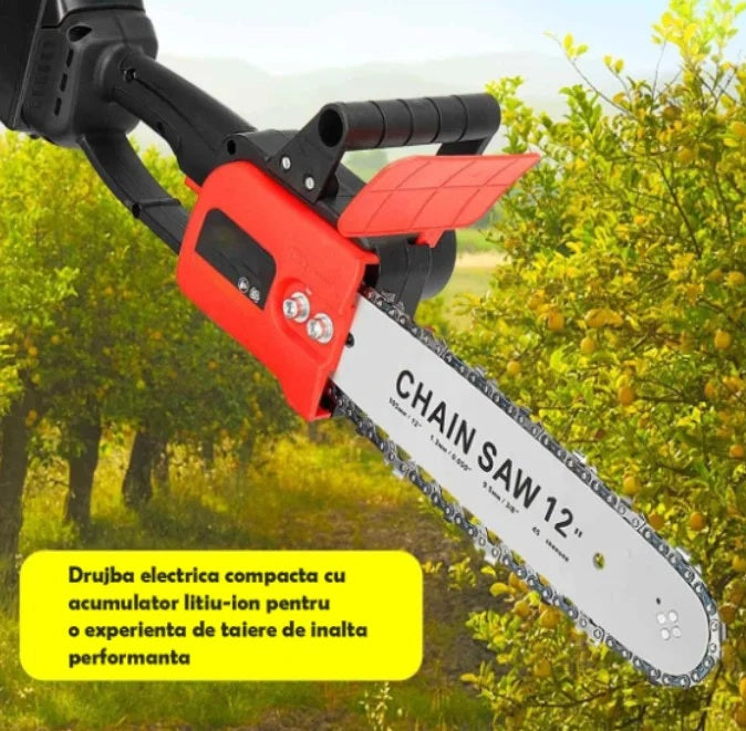 Drujba Electrica OKBOONS™, Lama de 30 cm, 2 Acumulatori de 48V, 2000w