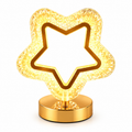 Lampă Decorativă LED în Formă de Stea, Efect Cristal 3D, Lumină RGBW, 3 Intensități, Control Tactil, Acumulator Reîncărc