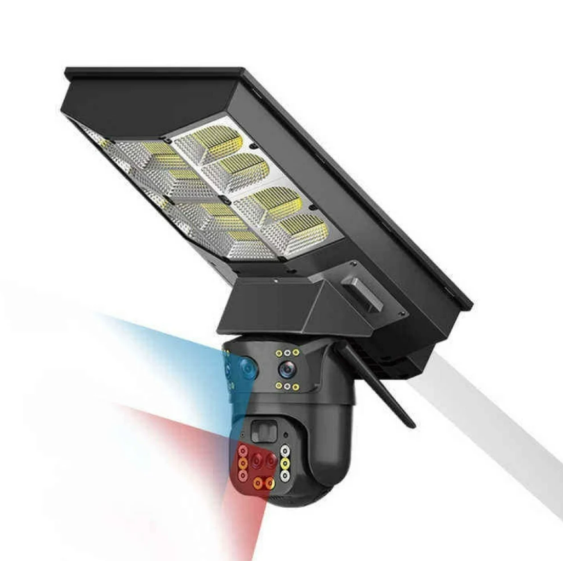 Lampa Solara cu Camera de Supraveghere SIM 4G, Aplicatie Mobila V380, 1920x2160, Microfon + Difuzor încorporat