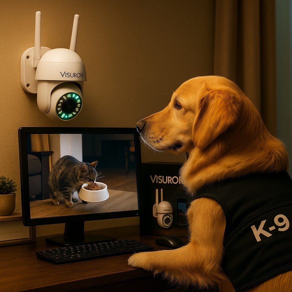 Pachet 2 x Camera de supraveghere VISURON™ WIFI, vedere nocturna, rotire, comunicare bidirectionala