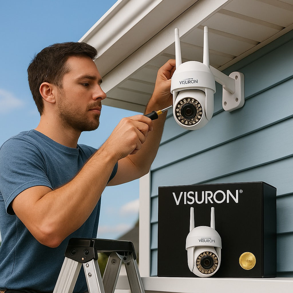 Camera de supraveghere VISURON™ WIFI, vedere nocturna, rotire, comunicare bidirectionala, stocare card/cloud, senzor miscare, utilizare interior si exterior