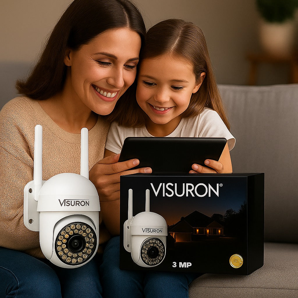 Camera de supraveghere VISURON™ WIFI, vedere nocturna, rotire, comunicare bidirectionala, stocare card/cloud, senzor miscare, utilizare interior si exterior
