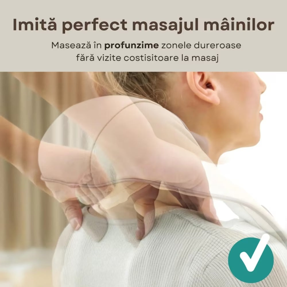 Aparat profesional de masaj cervical, portabil, pentru gat si umeri