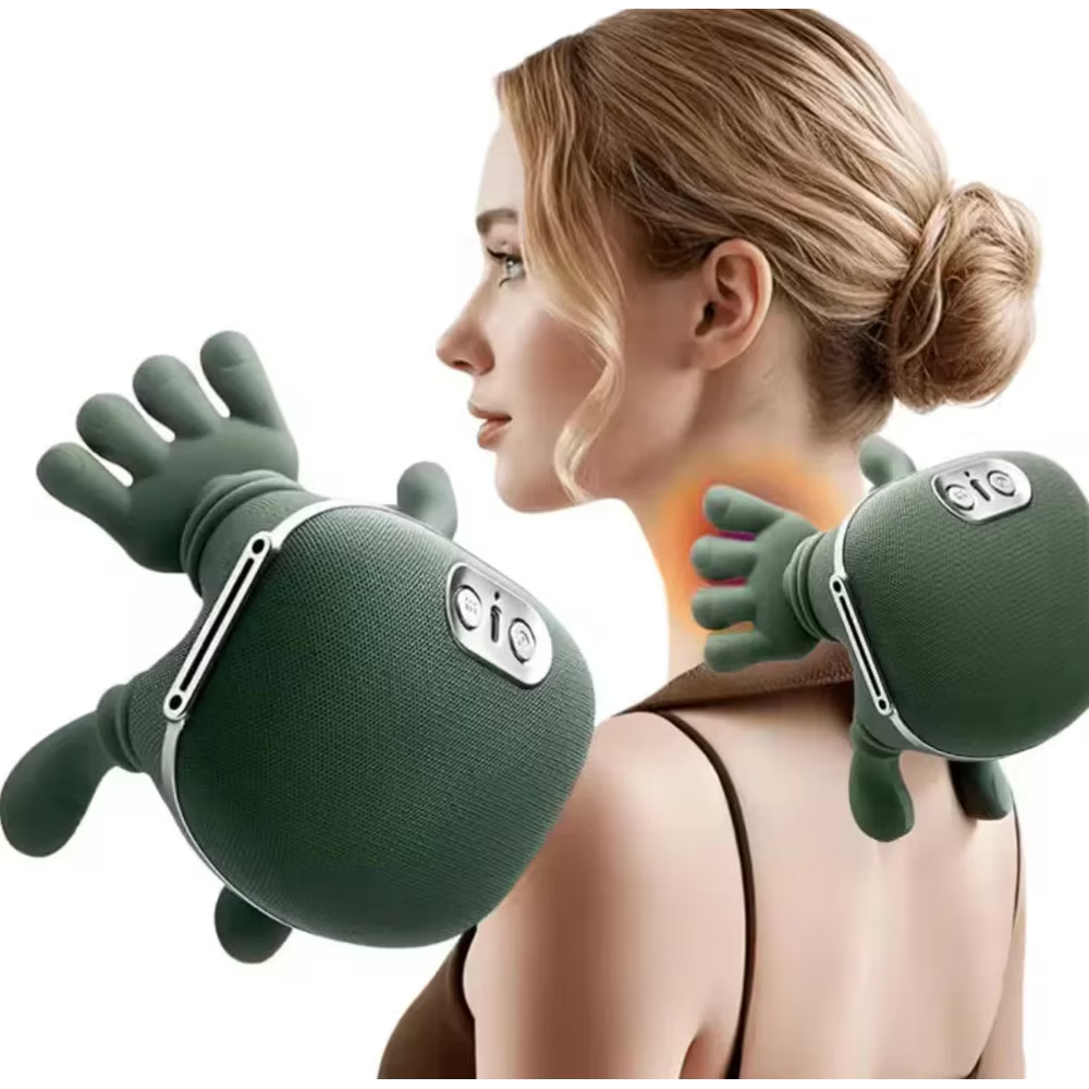 Aparat Masaj Cervical Multifunctional, 4D, 3 Intensitati, 2 Trepte Caldura 40/45°C, Wireless