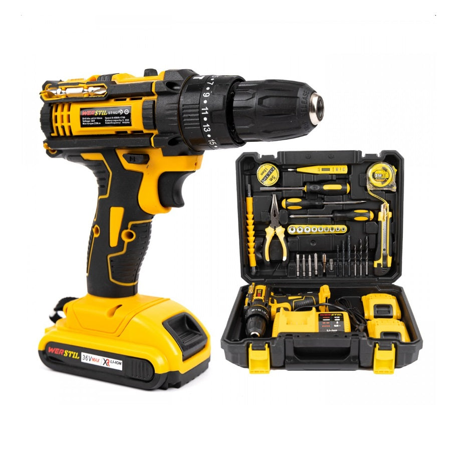 Trusa Bormasina OKBOONS™, 2 acumulatori, 36V, 30 accesorii