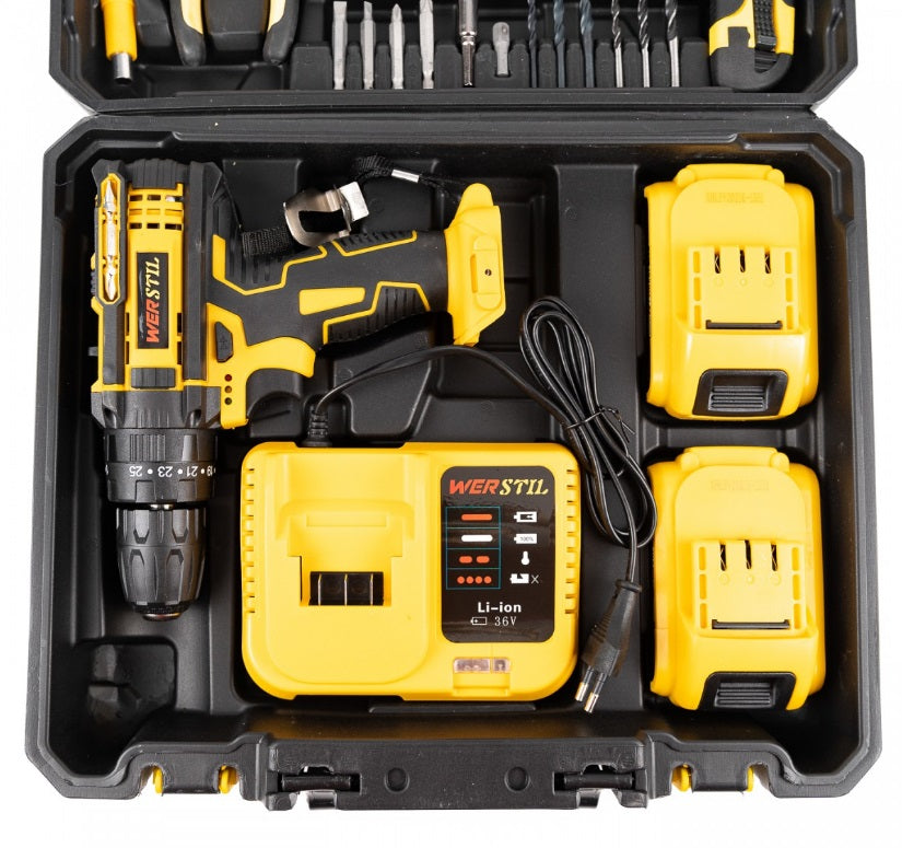 Trusa Bormasina OKBOONS™, 2 acumulatori, 36V, 30 accesorii