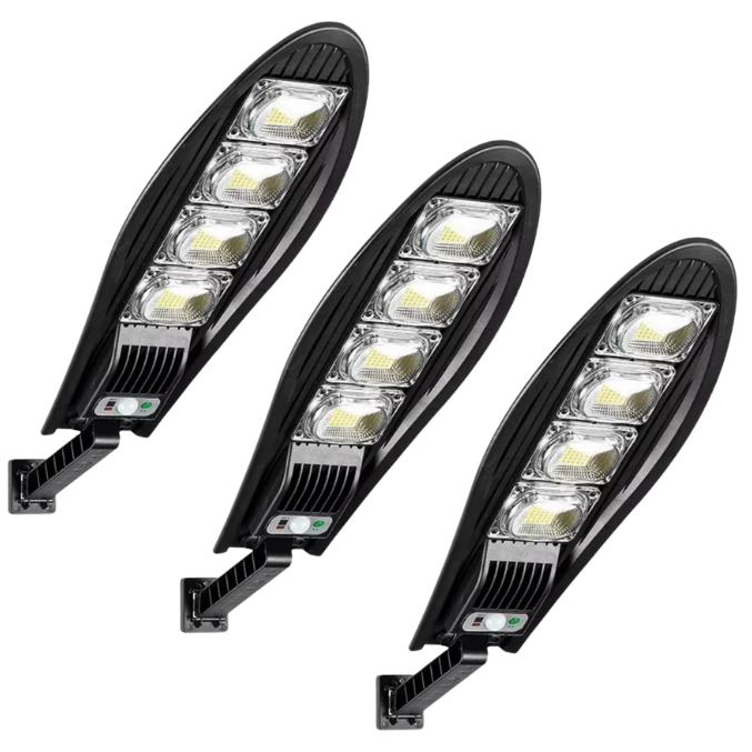 SET 3 x Lampa Stradala VISURON™ 600W, Incarcare Solara, 55 CM