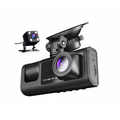 Cameră Auto 3-în-1 Full HD cu Înregistrare Interior-Exterior și Vedere de Noapte