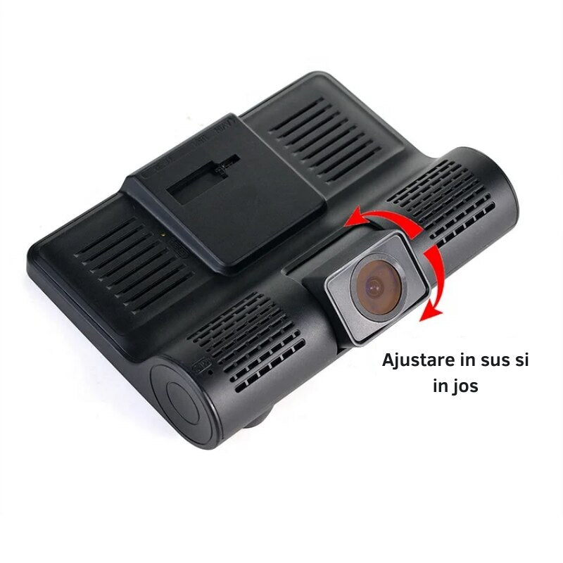 Camera auto tripla L300-1, Full-HD, 3 camere-fata/spate/interior, ecran 4'', G Senzor