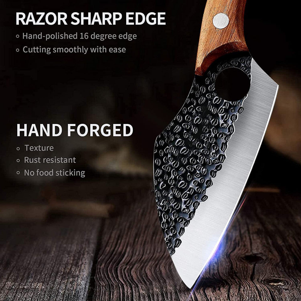 Satar Japonez, Forjat Manual, Otel Inoxidabil, Full Tang 30 cm, Husa inclusa