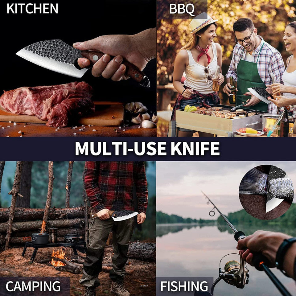 Satar Japonez, Forjat Manual, Otel Inoxidabil, Full Tang 30 cm, Husa inclusa