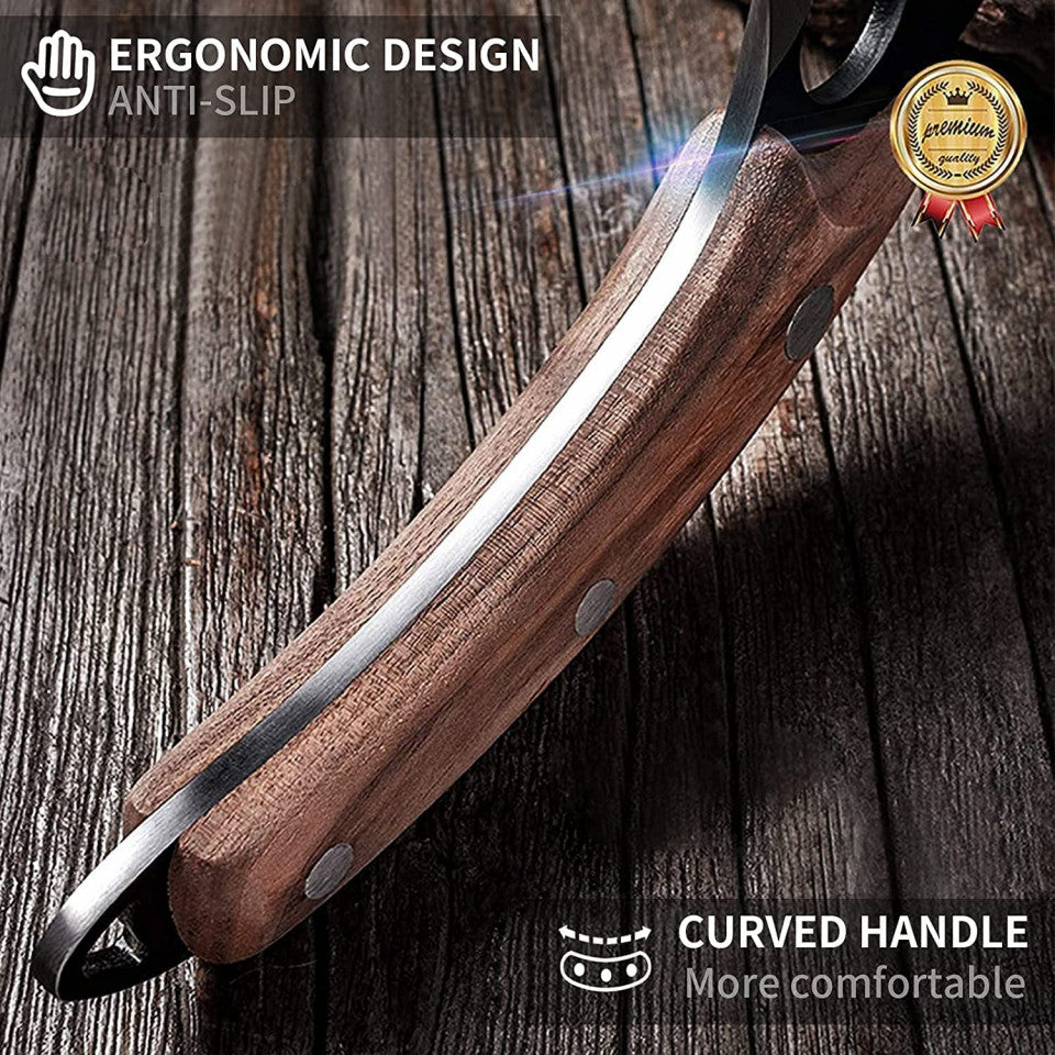 Satar Japonez, Forjat Manual, Otel Inoxidabil, Full Tang 30 cm, Husa inclusa