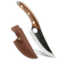 Cutit Japonez, Forjat Manual, Otel Inoxidabil, Full Tang 27,5 cm, Maner Lemn Maro