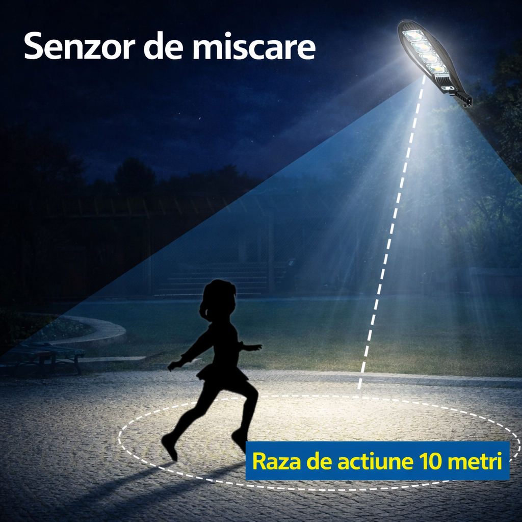 Lampa Stradala VISURON™ 600W, Incarcare Solara, 55 CM