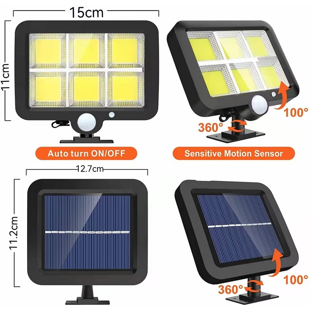 Lampa Solara de Perete cu panou solar, fir 5m, 50W