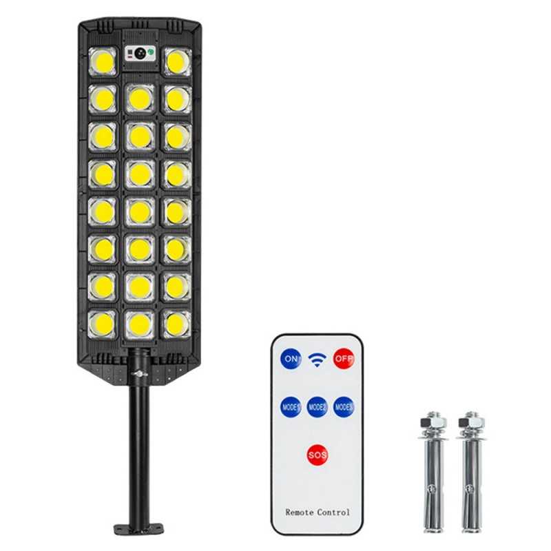 Lampa Solara Stradala, 620 LED, maner metal, 68cm, senzor de miscare si lumina, telecomanda