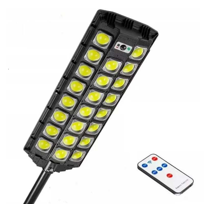 Lampa Solara Stradala, 620 LED, maner metal, 68cm, senzor de miscare si lumina, telecomanda