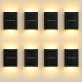 Set 8 x lampi solare pentru perete exterior, iluminare sus-jos