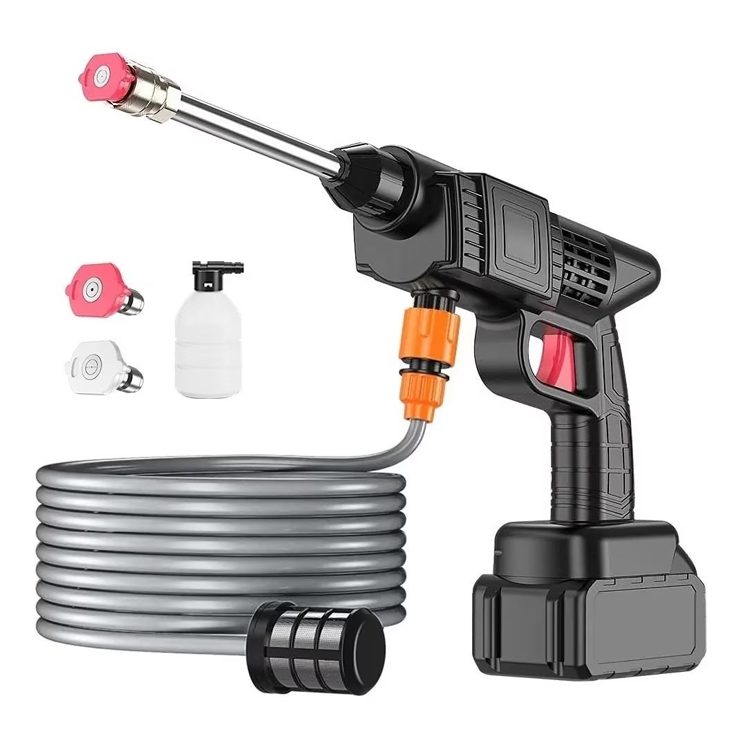 KIT Aparat de spalat cu presiune, 2 x Acumulatori 48V, rezervor pentru detergent