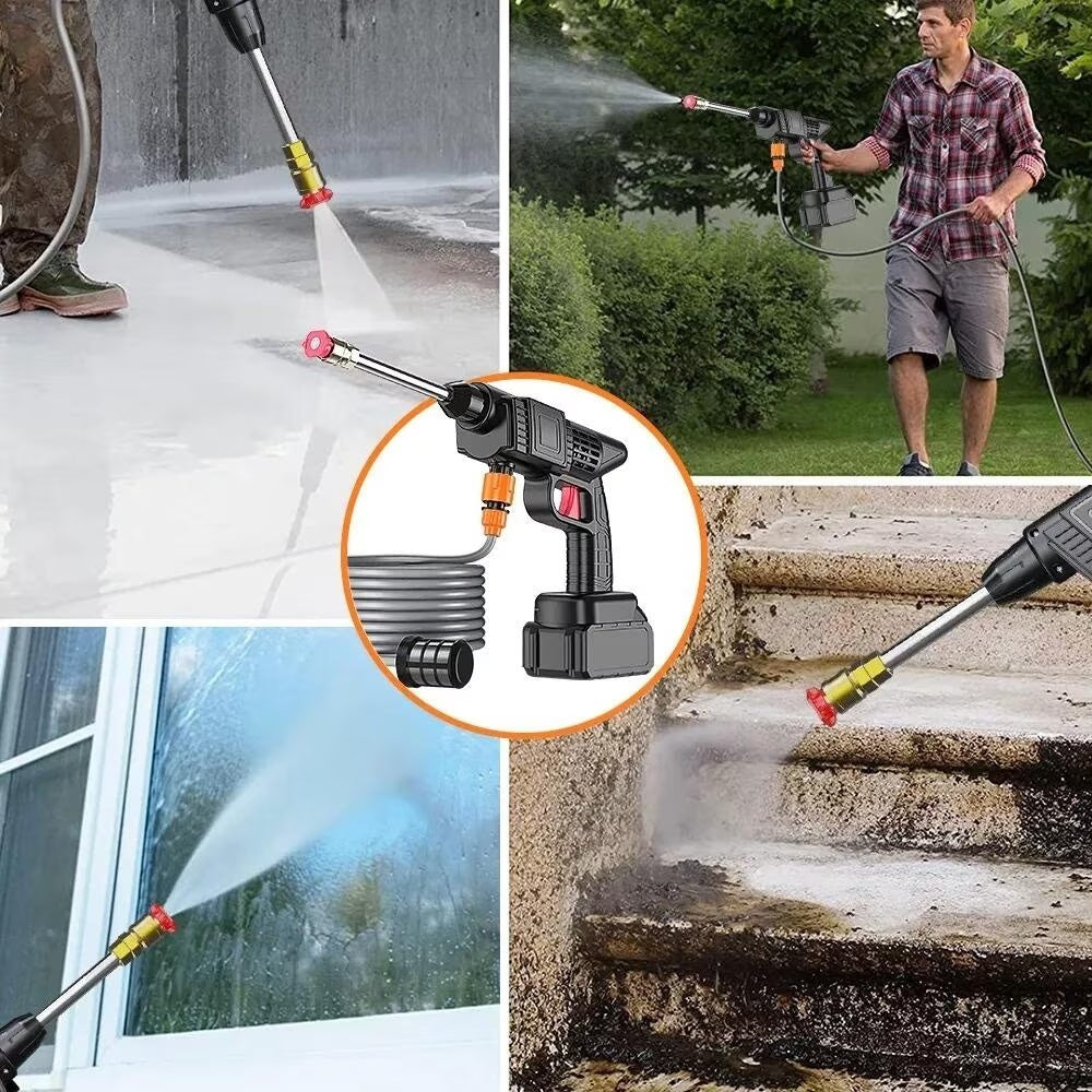 KIT Aparat de spalat cu presiune, 2 x Acumulatori 48V, rezervor pentru detergent