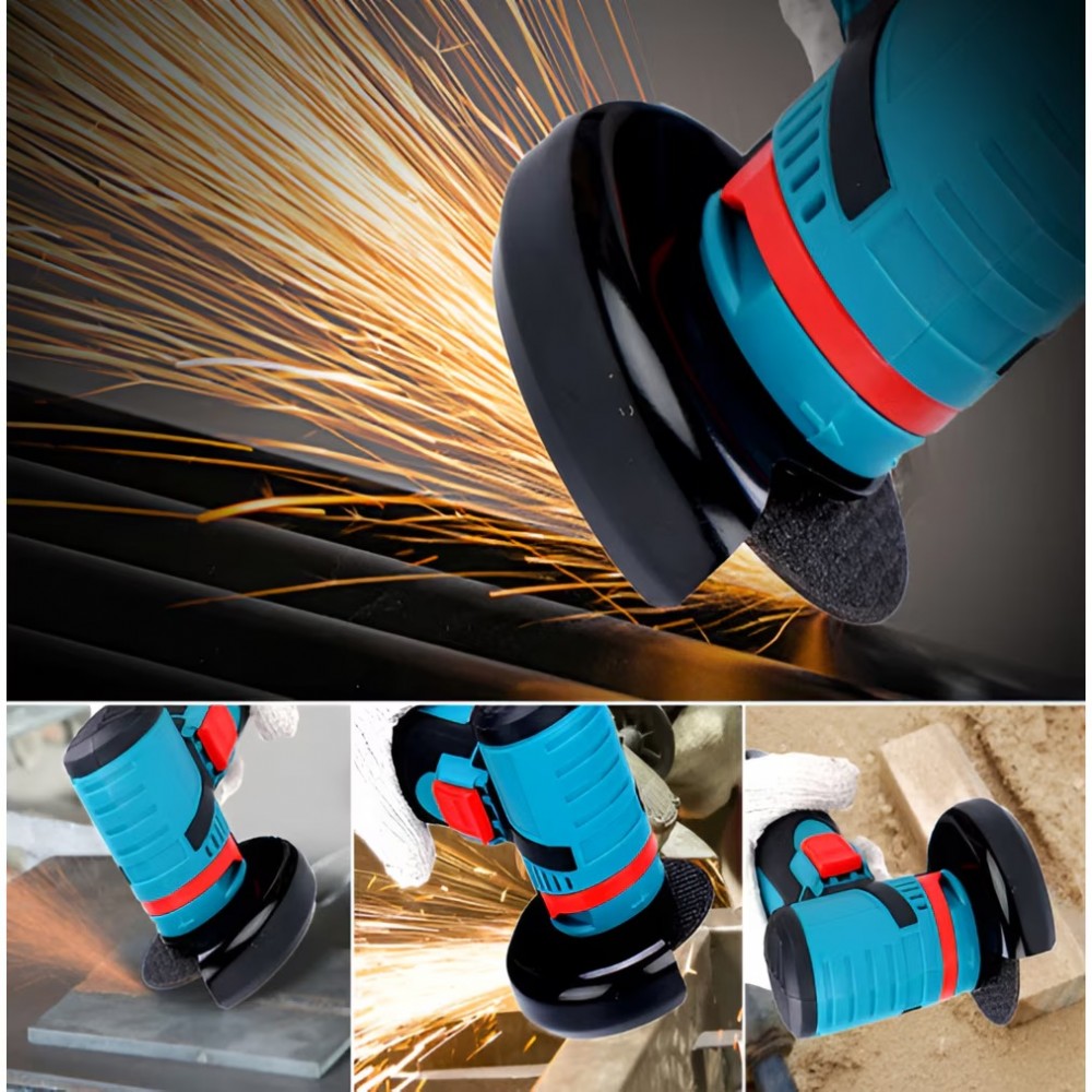 Mini Polizor unghiular portabil cu 2 acumulatorii si 5 discuri, 12V