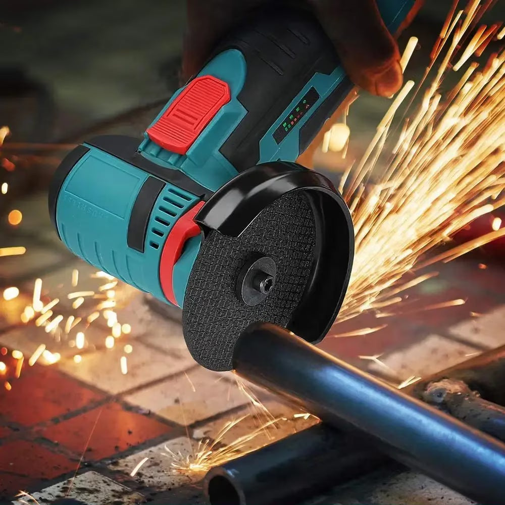 Mini Polizor unghiular portabil cu 2 acumulatorii si 5 discuri, 12V