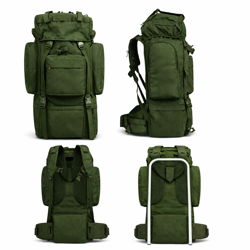 Rucsac Drumetie XXL, 80L, 75x35x30CM, Impermeabil, Verde