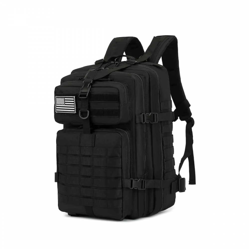 Rucsac Militar Tactic, 45L, 53x35x25CM, Impermeabil, Negru
