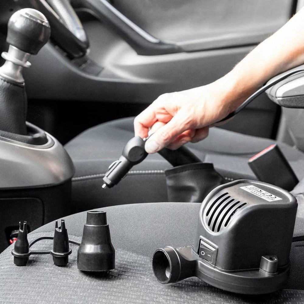 Saltea gonflabila auto, pentru masina, PVC, include pompa electrica, 2 perne gonflabile, kit reparatie