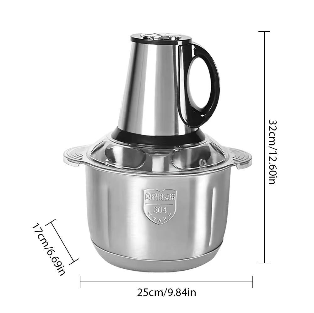 Tocator electric carne si legume, 5 lame inox, 3 viteze, capacitate 5L, bol inox, 1000W