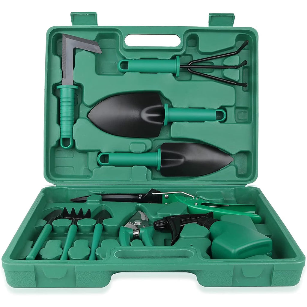 Set pentru GRADINARIT 10 Piese, Geanta transport, otel inoxidabil, PREMIUM