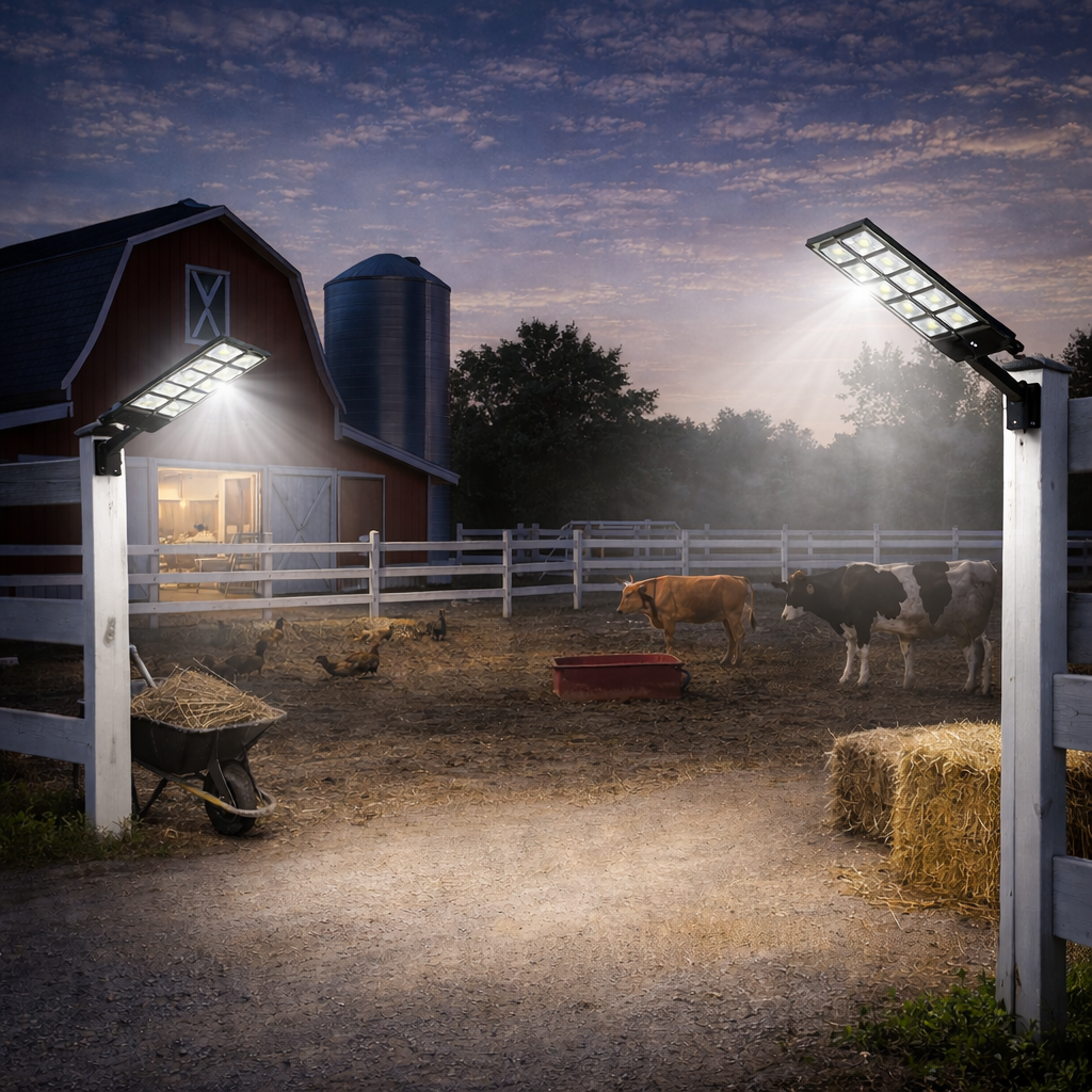 Lampa Solara VISURON – Proiector Exterior cu 420 LED-uri, 10 Casete, Panou Solar Integrat, Telecomanda & Senzor de Miscare, IP67